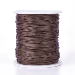 10m Waxed Cotton Thread Cords, Saddle Brown, cord beading string 1mm AUS Seller - Picture 1 of 3