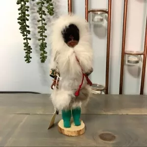 Vintage Indien Art Eskimo Inuit Souvenir Puppe 1992 Wohndeko Sammlerstück - Bild 1 von 9