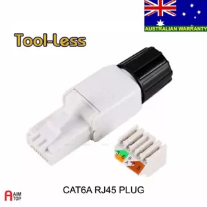 4-Piece Tool-less RJ45 Connector CAT 6 for Network Cable- Tool-Free, Reusable - Picture 1 of 5