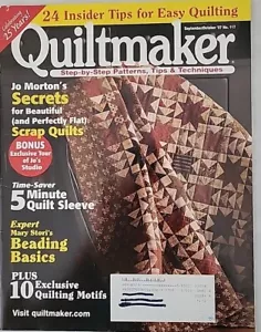 Quiltmaker Magazine September/October 2007 Scrap Quilts Motifs Beading Basics - Picture 1 of 2