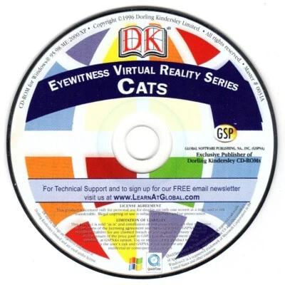 Eyewitness Virtual Reality Cats (PC-CD, 1996) for Windows - NEW CD in SLEEVE - Image 1 of 3