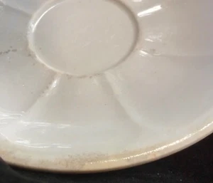 Antique Stained White Ironstone Saucer Ribbed Elsmore & Forster England - Picture 1 of 5