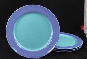 Juego de cuatro platos de cena Lindt-Stymeist Colorways diseño azul y turquesa - Imagen 1 de 4