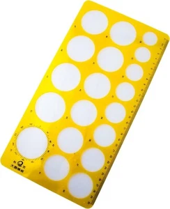Large Circle Stencil Template With 19 Circles 26-51mm Diameter 30cm - Picture 1 of 3