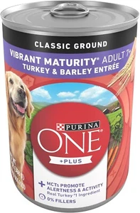 Purina ONE Plus Classic Ground Adult 7 Plus Turkey Senior Dog Food (12) x 13oz. - Picture 1 of 9
