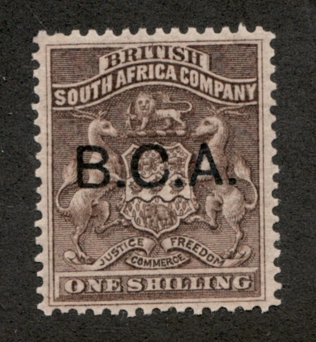 África Central Británica 1891 B.C.A. Sc# 7 - Un chelín, escudo de armas. MH Cv$33 Foto 1 de 1