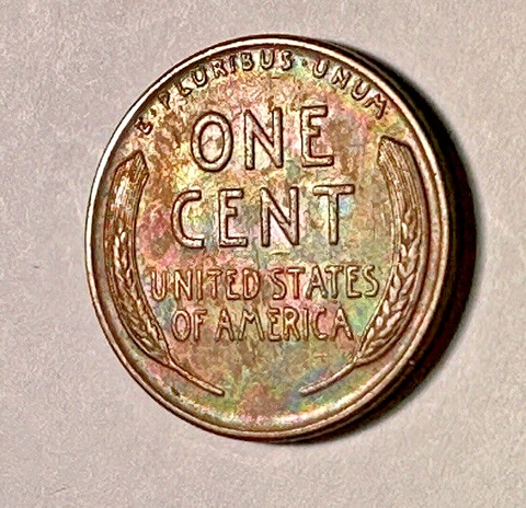 1936-P MULTICOLOR GEM BU Lincoln Wheat 1c ~ GEM BU ~ D25 Cover