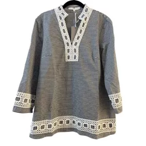 Preston & York Gray and White Stripe Womens Tunic Size XL - Picture 1 of 1