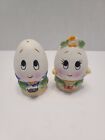 Vintage 1960's Anthromorphic Humpty Dumpty Salt and Pepper Shakers