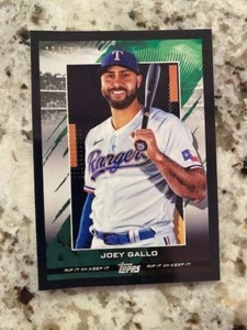 Topps 2020 exclusiva tarjeta rasgada 13/50 Texas Rangers Joey Gallo - Imagen 1 de 2
