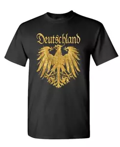 METALLIC GOLD DEUTSCHLAND GERMAN EAGLE - Camiseta Algodón Unisex - Imagen 1 de 7