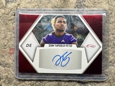 Zion Tupuola-Fetui Auto Rookie 2023 SAGE Low Series Red Foil