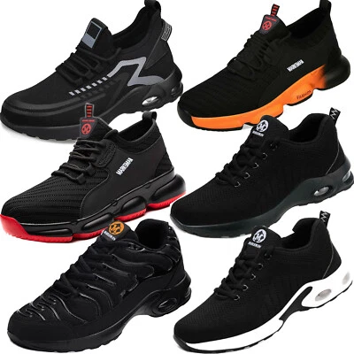 SAFETY SHOES TRAINERS MENS WOMENS LIGHTWEIGHT STEEL TOE CAP WORK BOOTS UK SIZES