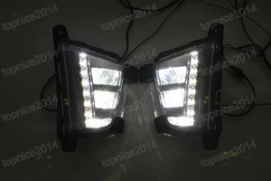 Left Right LED DRL Daytime Running Light Fog Lamps For Hyundai IX25 2014-2016 - Picture 1 of 7