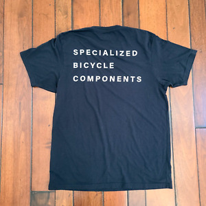 SPECIALIZED Bicycle Components Men's L Logo Short Sleeve Cycling Bikes Black Tee