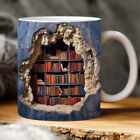 Library Bookshelf Ceramic Mug Cup Creative Book Shelf Multi-Purpose Coffee M LW❤