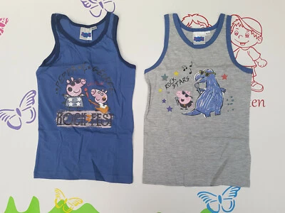 Unterhemd George kleiner Bruder von Peppa 2er Pack Größe 98/104 110/116