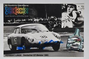 Herbert Linge - Rennfahrer Porsche Nachkriegszeit - original Autogramm -  - ca. 