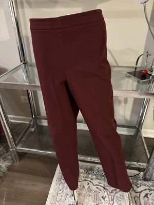 Talbots Red Chatham Ankle Pant Curvy Size 14 Side Zip Flat Front Stretch W36x28 - Image 1 of 4