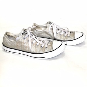 silver converse platform