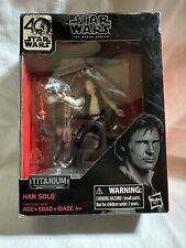 Hasbro Star Wars 40th Anniversary Black Titanium Series #5 Han Solo Figure