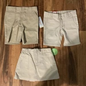 NWT - Lot of 3 Khaki School Uniform Shorts & Skort Size 6 EUC! - Picture 1 of 2