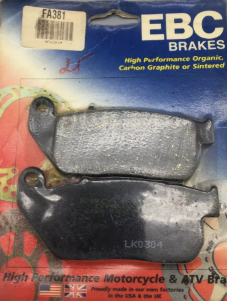 Pastillas de freno delanteras EBC orgánicas #FA381 Harley Davidson Sportster Foto 1 de 4