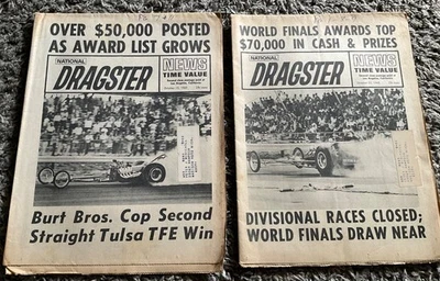 National Dragster News 1965 = publicación de carreras de arrastre de colección = 15 y 22 de octubre Foto 1 de 4