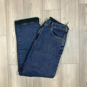 NWT Vintage Mens Cabela's Roughneck Fleece Lined Relaxed Fit Blue Jeans 44x34 - Picture 1 of 10