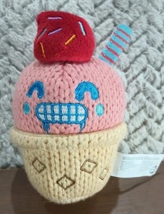 Ami Amis Jakks Bean Soft Serve Ice Cream Cone  4’’ Crochet Plush Wave 1 Rare - Bild 1 von 10