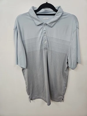 Kirkland Signature Mens Polo Shirt L Short Sleeve Performance Golf Blue Gray - Image 1 of 4