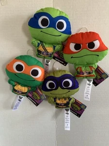 Set Of 4 Little Teenage Mutant Ninja Turtles Stuffed Figures - Picture 1 of 14