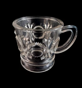 EAPG FOSTORIA GLASS Pattern no 603 ROBIN HOOD Clear Glass MUG Circa 1898 ☆ RARE - Picture 1 of 7