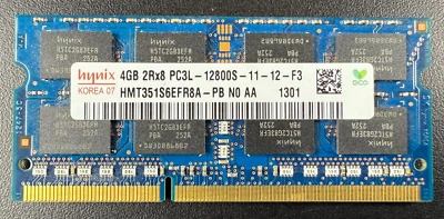 Hynix 4 GB Memory Module - PC3L-12800S - 204 Pin - SO-DIMM - HMT351S6EFR8A-PB - Image 1 of 2