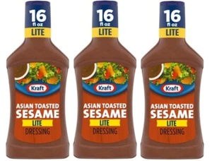 Kraft Lite Asian Toasted Sesame Salad Dressing, 16 Ounces (3 Bottles) Savory - Picture 1 of 3