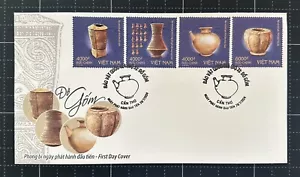 Vietnam 2024 National Treasures Artifacts Vases MNH FDC 4 Stamps Can Tho - Picture 1 of 2