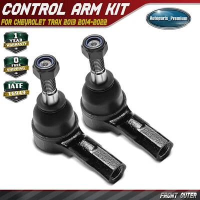 2x Front Outer Tie Rod End for Chevrolet Trax 2013-2022 w/ Hydraulic Steering - Image 1 of 4