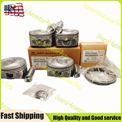 OEM Engine Piston w/ Rings Kit For 13-19 Kia Sorento Optima Hyundai Sonata 2.4L - Image 1 of 4
