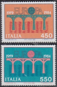 ITALIA Sc # 1594-5 CPL MNH JUEGO DE 2 - 1984 EUROPA - Imagen 1 de 1