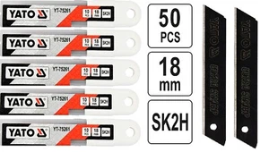 50 uds cuchillas de corte 18 mm cuchillas de corte ultra afiladas cuchillas de corte negras - Imagen 1 de 4