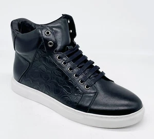 Badgley Mischka Robert hohe Leder-Sneaker mit Verzierungen Größe 10 Herren BA3071H - Bild 1 von 14