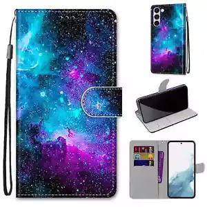 For Various Covers Flip Magnetic Starry Sky Leather Card Slot Stand Phone Case - Picture 1 of 19