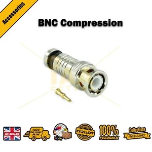 CCTV BNC COMPRESSION STECKER KOAX VIDEOKAMERA-RG59 RG6 UK LAGER AUSGEZEICHNETE QUALITÄT - Bild 1 von 5
