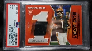 JA'MARR CHASE 2021 Rookies & Stars Year One RC Rookie Relic Patch #5 /25 PSA - Bild 1 von 6