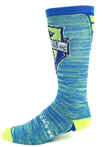 Seattle Sounders Soccer Jolt Blue Green Crew Socks Cover