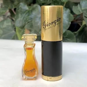 LOT Vintage GIORGIO Beverly Hills Refillable Travel Spray + 1/8oz Mini Perfumes - Picture 1 of 7