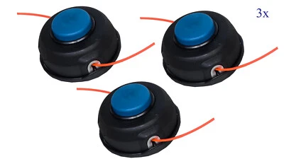 FALON TECH 3x Fadenspule Mähkopf Verstärkter Fadenkopf M10 X1.25 Freischneider Blau FTC22