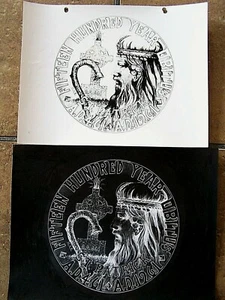 1961 H. ALVIN SHARPE ST. PATRICK 1500th ANN. OBV. ARTIST'S PROOF+NEG. PROOF SET - Picture 1 of 7