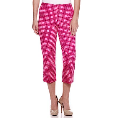 Calça cropped de cetim Worthington tamanho 6P nova Msrp $44.00 rosa noites de verão - Imagem 1 de 2