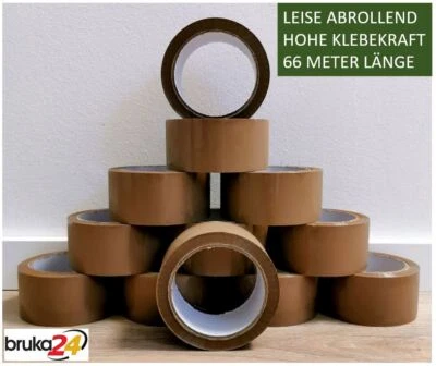 66 metri di nastro adesivo per pacchi marrone nastro per pacchi nastro adesivo per pacchi 50 μm - Immagine 1 di 2